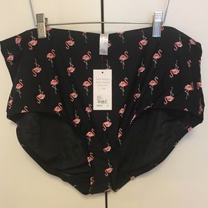 Plus size Lane Bryant full brief swim bottoms.